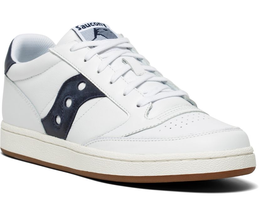 Saucony Jazz Court Women's Originals White / Navy | Canada 039DFMN